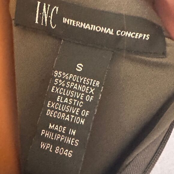 INC International Concepts Charcoal Blouse Pant Jumpsuit - Picture 3 of 16